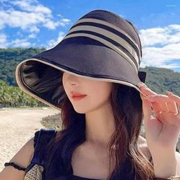 Wide Brim Hats Trendy Summer Sun Hat Fasten Tape Lightweight Lady Easy To Match Women