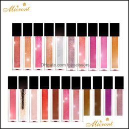 Lip Gloss Metal Liquid Lipstick 21 Colours Waterproof Makeup Metallic Lip Gloss Longlasting Shimmer Glitter Tint Drop Delivery 2022 H Dhtww