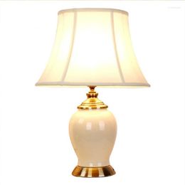 Table Lamps American Rural Ice Cracked Ceramic Lamp Living Room Bedroom Study Blue/white Poreclain Sofa Reading Light 56cm 1395