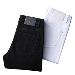 New JEANS chino Pants pant Thin Men's trousers Stretch Spring Summer close-fitting jeans cotton slacks washed straight business casual DW746-L