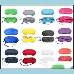 Sleep Masks Travel Relax Eye Slee Mask Satin Blindfold Soft Shade Nap Er Drop Delivery 2022 Health Beauty Vision Care Dhzfi