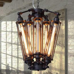 Pendant Lamps 2022 American Retro Lights Industrial Lamp Loft Vintage Restaurant Bar Alcatraz Island Edison Lampe Hanging Lighting