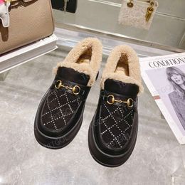 Australia Snow Boots Designer Womens Platform Shoes Fur Moccasins Loafer Cowboy Leather Wool Winter Boot Plush Fall Snow Cotton Shoes With Box 426