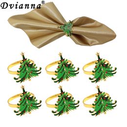 Napkin Rings Dvianna 6 12 Christmas Tree Holders For Wedding Holiday Dinners Parties Decor Hwc60 Drop Delivery 2022 Smtgf