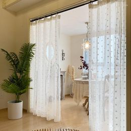 Curtain Princess Solid White Embroidery Sheer Curtains For Living Room Kids Korean Elegant Yarn Cortinas Tulle