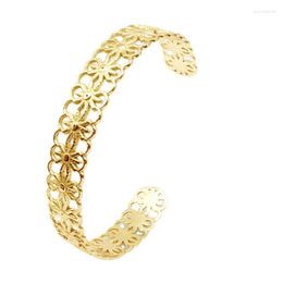 Bangle Personalized Ayatul Kursi Cuff Bangles For Women Gold Stainless Steel Arbic Bracelet God Messager Islam Muslim Men Jewelry Gift