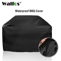 BBQ Tools Accessories WALFOS Waterproof Grill Cover Outdoor Rainproof Dustproof Heavy Duty for Gas Charcoal Electric 221028