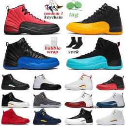 2023 jumpman 12 mens basketball shoes Reverse Flu Game Royal 12s University Gold Gamma Blue men trainer sports sneakers Jordam JERDON