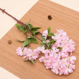 Decorative Flowers Artificial Cherry Blossom Crape Myrtle For Pink Romantic Wedding Birthday Party Living Room Home Decoration Silk