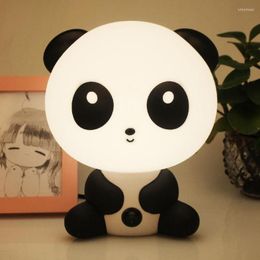Night Lights Cute Cartoon Panda Light Table Desk Lamp LED For Children Baby Gifts Bedroom Bedside Sleeping Indoor Decor Lighting