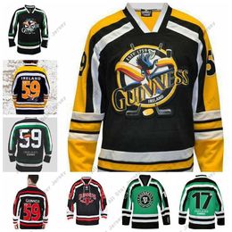 Hockey Jerseys Men's GUINNESS Ireland Red Yellow Green And White Hockey Jersey Embroidery Stitched Customized Any Name Any Number