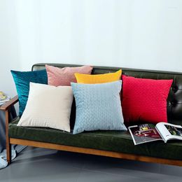 Pillow Solid Colour Velvet Cover Luxury Home Decorative Sofa Throw Case 45x45cm European Pillowcase 1/2/4 Pc