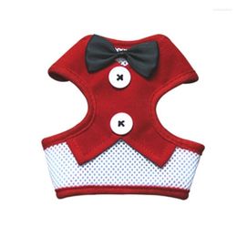 Dog Collars Elegant Bowtie Harness Vest With Leash Adjustable Cat Set Cute Bow Knot Tuxedo Suit For Cats Kitten Puppy