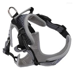 Dog Collars Pet Harness Adjustable Breathable Mesh Explosion Proof Outdoor Safety Vest For Night Walking Activity