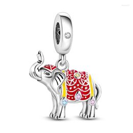 Charms Cartoon Elephant Animal Dangle Charm Fit MULA Bracelet Necklace Beads Pendant Women Silver Color DIY Jewelry