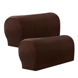 Chair Covers 2pcs Easy Instal Soft Stretch Fabric Accessories Anti-slip Portable Breathable Home Decor Furniture Protector Armrest Cover