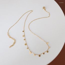 Chains DAVINI Gold Chain Geometric Pendant Choker Necklace Statement Titanium Steel Tassel Necklaces For Women Trendy Jewelry MG472