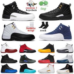 2023 men basketball shoes 12s jumpman Indigo University Gold The Master Michigan mens trainer sports sneakers size 7-13 Jordam JERDON