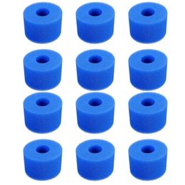 Other Home Garden 12PCS Swimming Pool Foam Sponge for Intex S1 Reusable Washable Biofoam Cleaner Cleaning Accessorie 221028