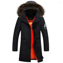Men's Down And Women's Leisure Winter Thick Warm Fur Hat Detachable Long Youth Jacket Large Size 5XL