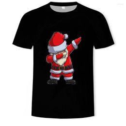 Men's T Shirts 2022 Summer 3D Printing Cool Santa Claus Fashion Casual Harajuku Short Sleeve Top T-Shirt 130-6XL