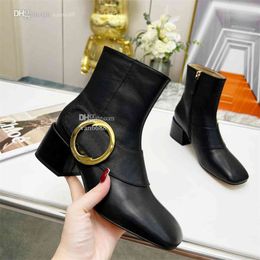 Designer Women Blondie Ankle Boots Fashion Double GGity Heel Booties Sexy Luxury Leather Winter Mid-Heel Platform Boot Woman dfhfgbhgb