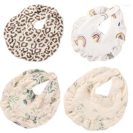 Hair Accessories 2 Layer Korean Style Baby Feeding Drool Bib Infant Lace Saliva Towel Soft Cotton Burp Cloth For Born Toddler