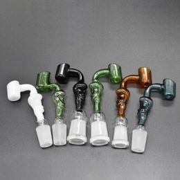 Wholesale 14mm 18mm male female Thick heady Skull glass oil burner bowl colorful Banger bucket Nail For Glass dab Rig bong hookah