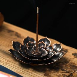 Fragrance Lamps Retro Style Nice Gift Metal Lotus Flower MultiPurpose Teahouse Accessories Home Decoration Gold/Bronze Mini Censer Holder