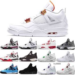 2023 new fashion original 4s basketball shoes 4 men Black Cat University Red Neon court purple bred Alternate Motorsport orange metallic Jordam JERDON