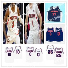 College Basketball Wears 2021 College Basketball Arizona Wildcats Jersey Zeke Nnaji Nico Mannion Josh Green Dylan Smith Jemarl Baker Jr. Stone Gettings Steve Kerr