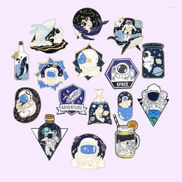 Brooches Astronaut Series Enamel Pins Cartoon Universe Adventure Space Backpacks Clothes Lapel Pin Badge Jewellery Gift For Friend
