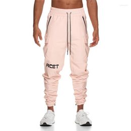 Men's Pants Mens Jogger Sweatpants Man Gyms Workout Fitness Cotton Trousers Male Casual Fashion Skinny Track Zipper Design
