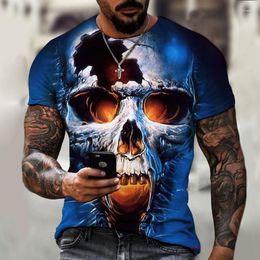 Men's T Shirts Horror Series KYCK Brand Clothing 3D Printed O-neck T-shirt Cool Thrilling Theme Loose Oversize