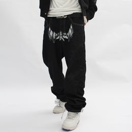 Men's Designer Trend Brand Jeans Baggy Man Men Skeleton Pants Y2k Print Hip Hop Oversize Vintage Streetwear Wide Leg Width