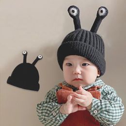 Autumn Winter Baby Girls Boys Hats Cartoon Frog Eyes Kids Knitted Beanie Caps Children Warm Hat