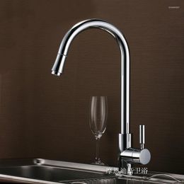 Kitchen Faucets Dish Basin And Cold Water Faucet Brass Sink 360 Rotating Swivel Mixer Single Hole