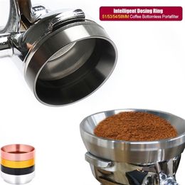 Strumenti per tè al caffè 51535458mm Espresso Coffee Dosaggio Portafiltri dell'anello del filtro Coffee Anello di ricambio Espresso con 2 tazze da 1 tazza di cesto 221028