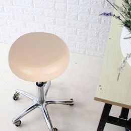 Chair Covers Home Bar Stool PU Leather Round Seat Cushions Sleeves Protector Top Replacement Cover