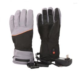 Cycling Gloves Electric Heated Full Finger Winter Thermostatic USB Recharging Outdoor Fleece Sports Skiing Warm