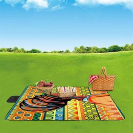 Carpets Folding Picnic Mat African Woman Beach Waterproof Camping Cot Outdoor Ourdoor Portable Moisture-proof Blanket