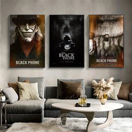 Canvas Painting 2022 The Black Phone Poster New Movies Never Talk To Strangers Prints Horror Film Wall Art Picture Cinema Home Decor Unframe