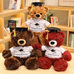 45cm Cute Colorful Dr. Bear Plush Toy Stuffed Soft Kawaii Teddy Bear Animal Dolls Graduation Christmas Gifts For Kids Children