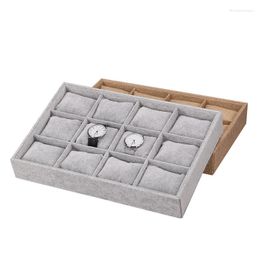 Watch Boxes And Packaging 12 Grid Tray Velvet Small Pillow Storage Box Organiser Jewellery Case