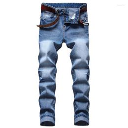 Men's Jeans 2022 Spring Brand Mens Casual Straight High Quality Denim Pants Male Fashion Jean Homme Classic Blue Trousers