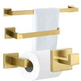 Bath Accessory Set Gold Bathroom Hardware Robe Hook Hanger Towel Rail Bar Rack Tissue Paper Holder Hanging Shelf Accessories