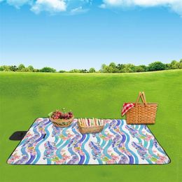 Carpets Tiger Pattern Beach Mat Outdoor Waterproof Blanket Polyester Portable Picnic Anti Slip Camping Oldable