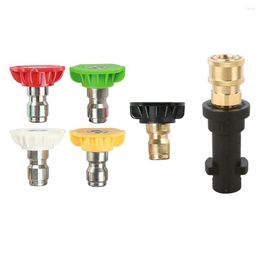 Car Washer VODOOL Pressure Gun Adapter 1/4 Inch Quick Connector 5 Nozzles Tips For Karcher K2 K4 K5 K6 K7