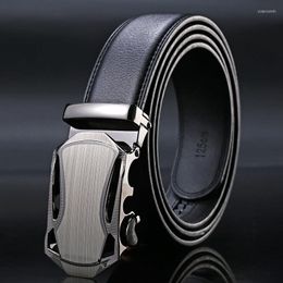 Belts Men Adult Automatic Leather Belt PU Formal Solid MenLuxury