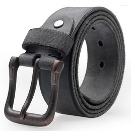 Belts Italian Cowhide Leather Belt Men's Waist Band Frosted High-grade Man